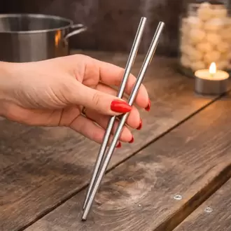 Profesyonel Metal Karıştırma Çubuğu 2’li Set – 225 mm Isıya Dayanıklı Karıştırıcı