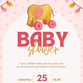 BABY SHOWER DAVETİYE