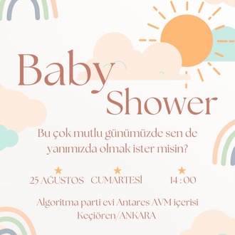 BABY SHOWER DAVETİYE