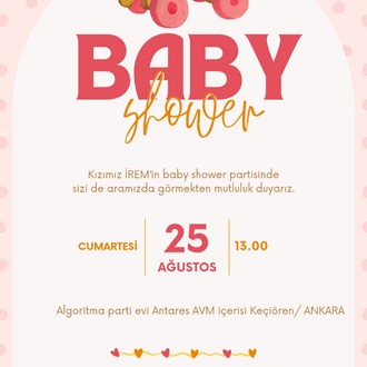 BABY SHOWER DAVETİYE