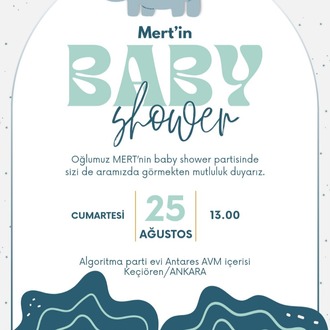 BABY SHOWER DAVETİYE
