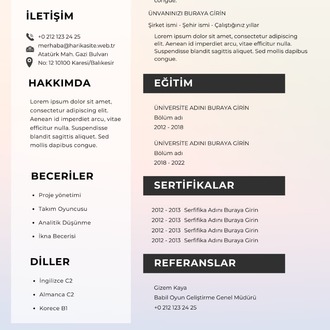 CV (ÖZGEÇMİŞ)