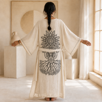 Mivela Yaşam Kimono Ekru (M)