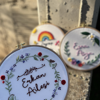 "Erkan Ailesi" Aile pano/dekor/kapı süsü (kişiselleştirilir)