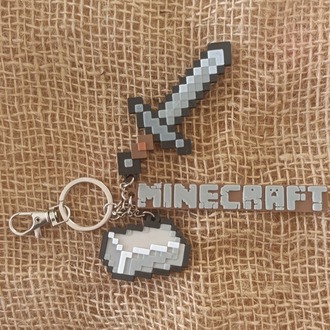 MINECRAFT Demir Kılıç (Iron Sword) Anahtarlık