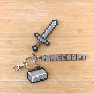 MINECRAFT Demir Kılıç (Iron Sword) Anahtarlık