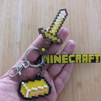 MINECRAFT Altın Kılıç (Golden Sword) Anahtarlık