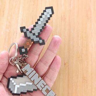 MINECRAFT Demir Kılıç (Iron Sword) Anahtarlık