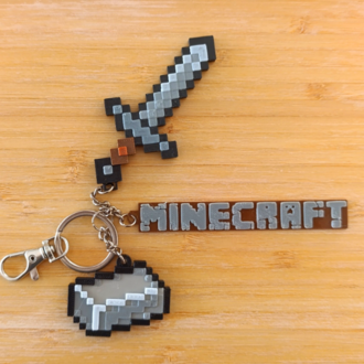 MINECRAFT Demir Kılıç (Iron Sword) Anahtarlık
