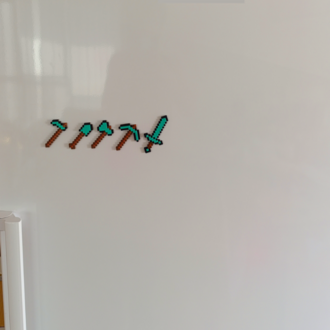 MINECRAFT Elmas Magnet Seti