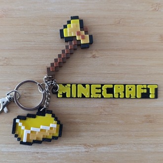 MINECRAFT Altın Balta (Golden Axe) Anahtarlık