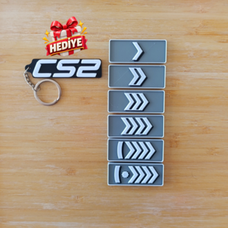 CS2 Rütbe Magnet Seti - CS Anahtarlık Hediyeli