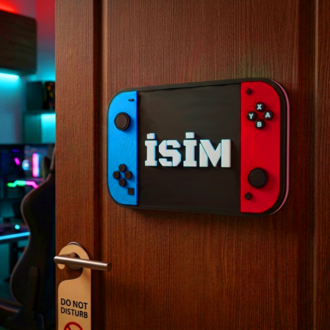 İsminize Özel Gamer Seti | Tabela + Anahtarlık