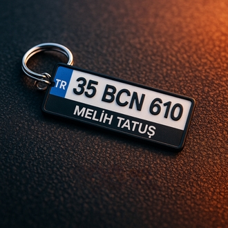 Kişiye Özel 3D Mini Plaka Anahtarlık