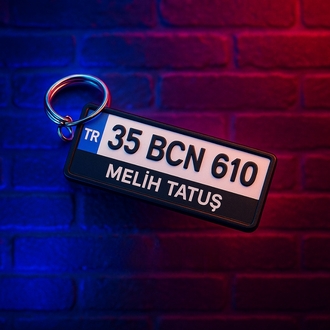 Kişiye Özel 3D Mini Plaka Anahtarlık