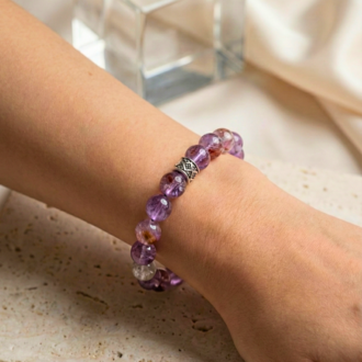 Süper Seven Doğal Taş Bileklik – Çoklu Mineral Kristal Unisex