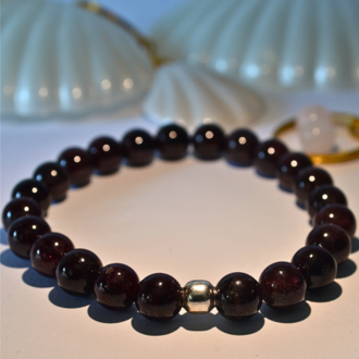 Garnet Bileklik Doğaltaş 8mm 
