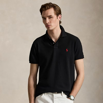 Ralph Lauren yakalı T-shirt ( Siyah )