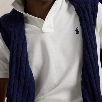  Ralph Lauren yakalı T-shirt ( Beyaz )
