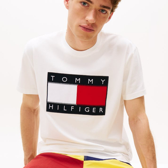 Tommy Hilfiger flag tişört ( beyaz )