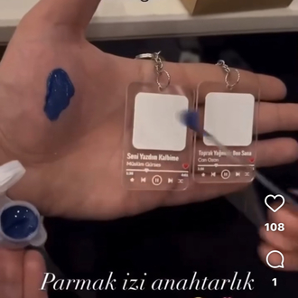 Parmak izili anahtarlık