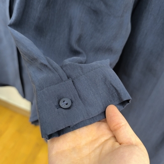 Çiçek İşlemeli İndigo Pantolonlu Takım