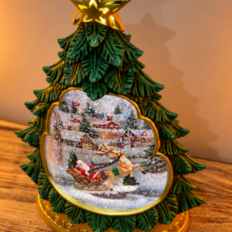 Işıltılı Noel Kar Küresi Köyü