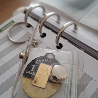 Çıtçıtlı Mini Parıltılı Altın cüzdanı