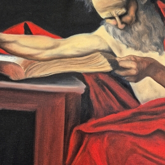 Saint Jerome Writing-Caravaggio Röprodüksiyon