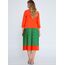 MY STYL
Long Sleeve Viscose Patterned Plus Size Green Orange Two-Piece Outfit Mys2061ora