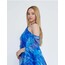 EXPLOSION Off Shoulder Mini Sequin Column Regular Blue Cocktail Dress Exp57650sak