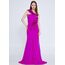 RENGIN
One Shoulder Maxi Viscose Mermaid Regular Fuchsia Wedding Guest Dress Ren6208fus
