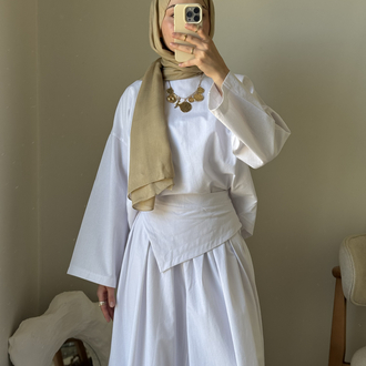 Lale Pantalon takım / beyaz