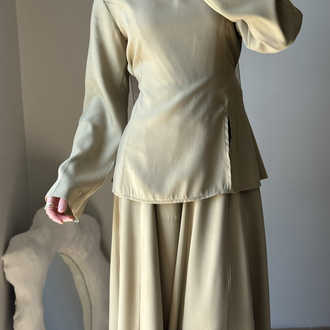 Yırtmaçlı takım / çağla yeşili 