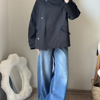 Dik Yaka Parka / Siyah