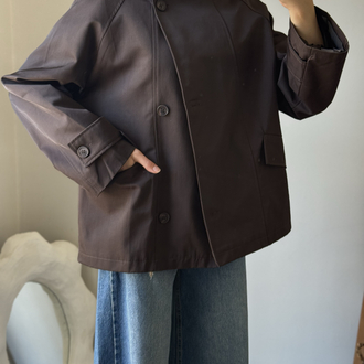 Dik Yaka Parka / Kahve 