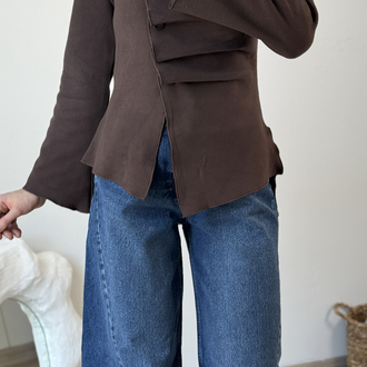 Pinterest drapeli hırka / acı kahve