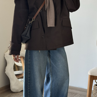 Dik Yaka Parka / Kahve 