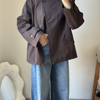 Dik Yaka Parka / Kahve 