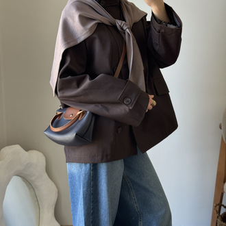 Dik Yaka Parka / Kahve 