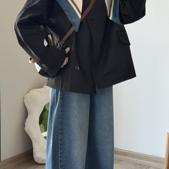 Dik Yaka Parka / Siyah