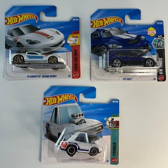 3'lü Charger Tooned Corvette PT Fast