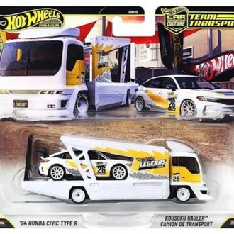 HOT WHEELS Premium Team Transport Kousoku Hauler + 2024 Honda Civic Type R