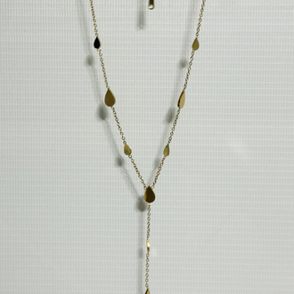 Damlalı çelik kolye