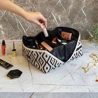 Bölmeli Makyaj Çantası Düzenleyici Seyahat Tipi Çanta Organizer