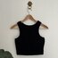 Siyah Halter Yaka Crop