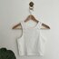 Beyaz Crop Fit Bustiyer