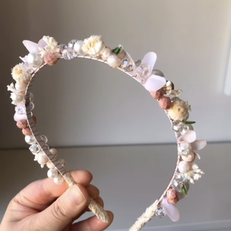 Tek sıra Soft Pembe Anne Tacı