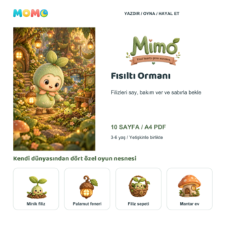 Mimo Fısıltı Ormanı | Premium 10 Sayfa PDF Etkinlik Seti