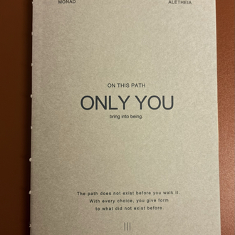 MONAD Aletheia '' Only You '' Defter - El Yapımı A5 - Koptik Dikişli, Çizgili